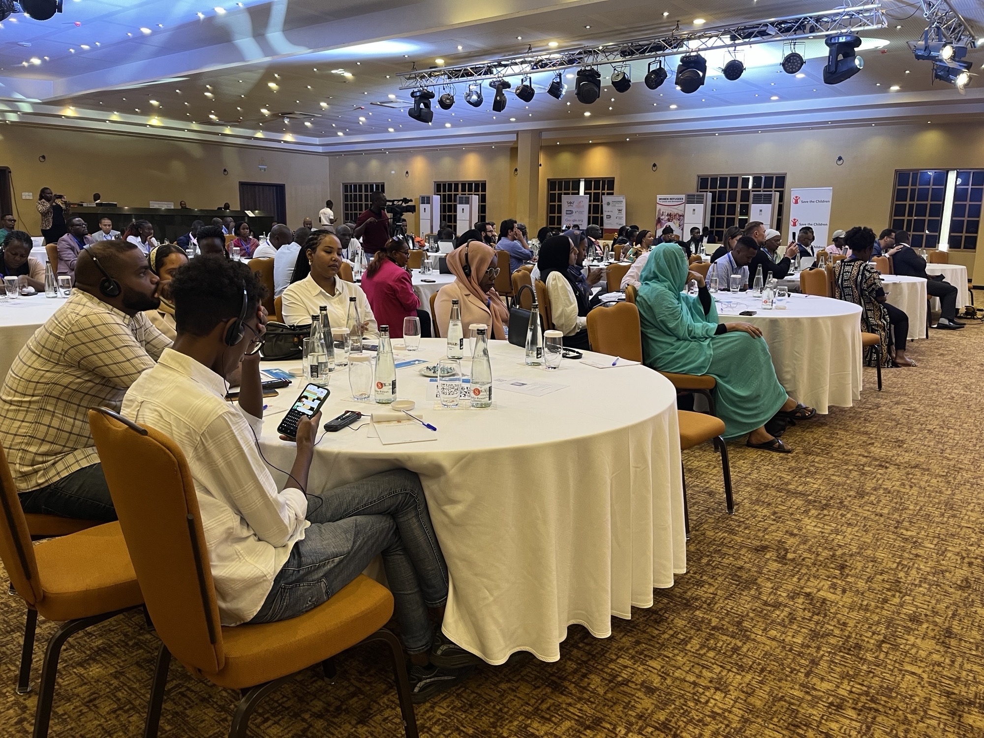 Landscape photo of some of the participants at the Exchange